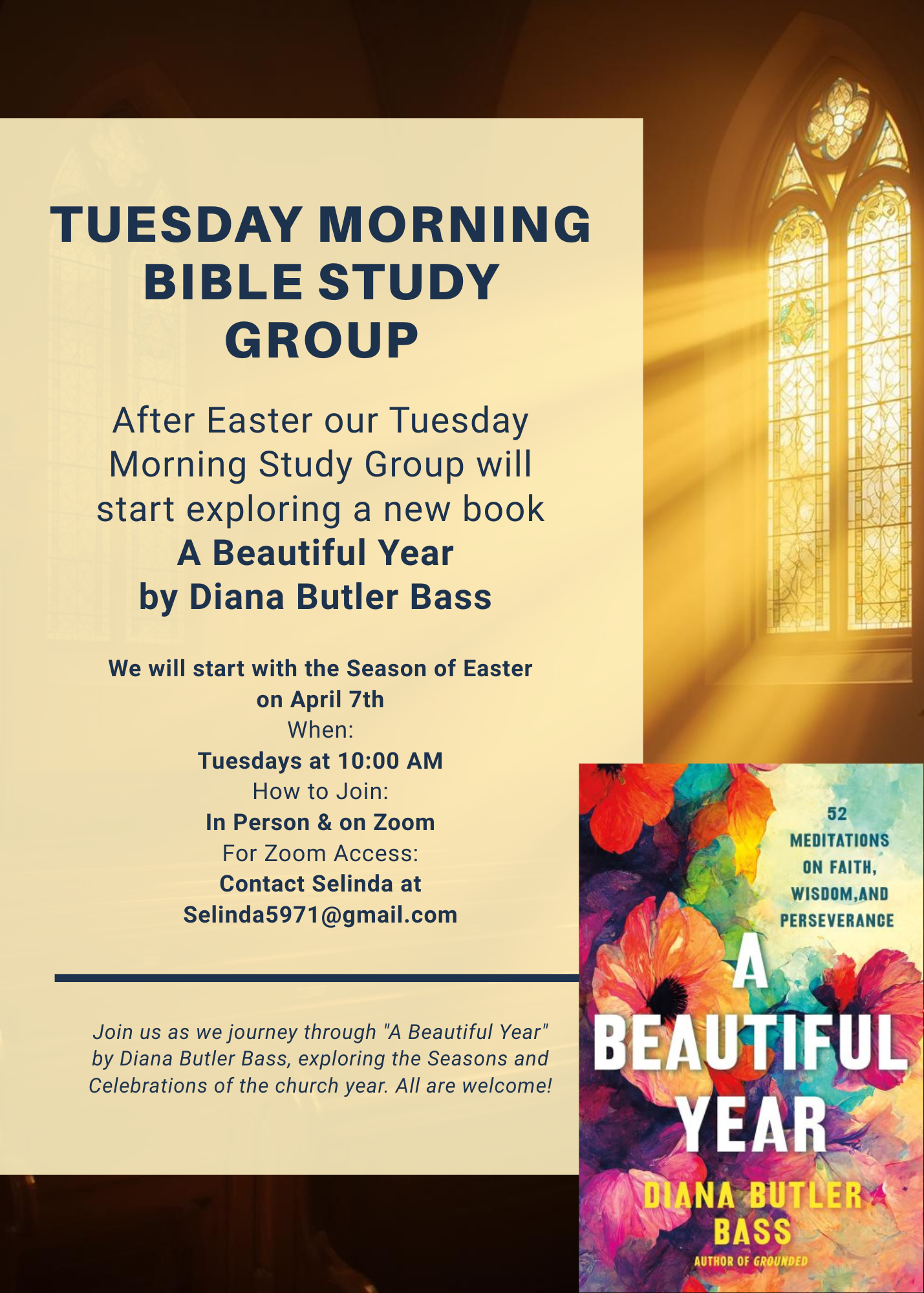 Tuesday Morning Bible Study A Beautiful Year kickoff