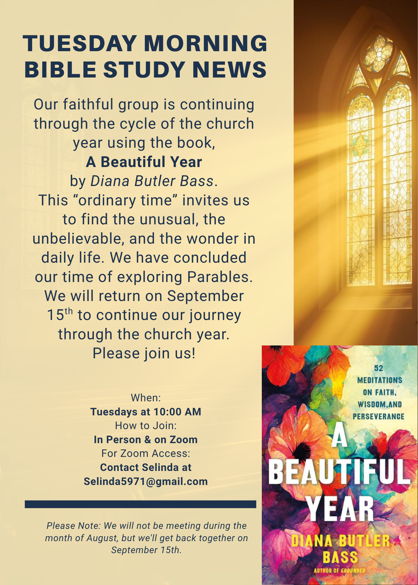 Tuesday Morning Bible Study A Beautiful Year kickoff (3)